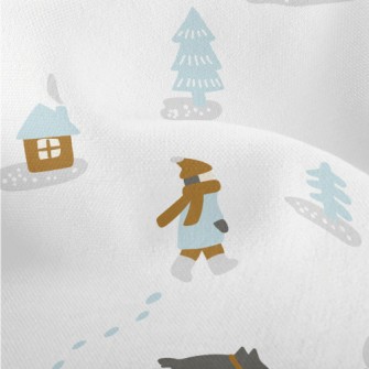 雪中玩耍滑雪竹節麻(幅寬150公分)