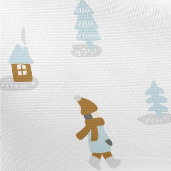 雪中玩耍滑雪春亞紡(幅寬160公分)