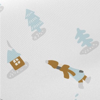 雪中玩耍滑雪厚棉布(幅寬150公分)