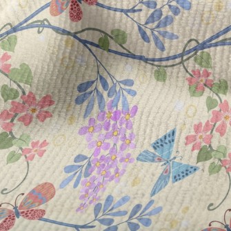 花花世界蝴蝶毛巾布(幅寬160公分)