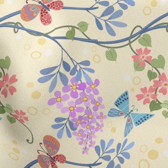 花花世界蝴蝶羅馬布(幅寬160公分)