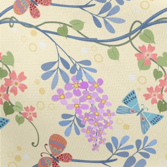 花花世界蝴蝶春亞紡(幅寬160公分)