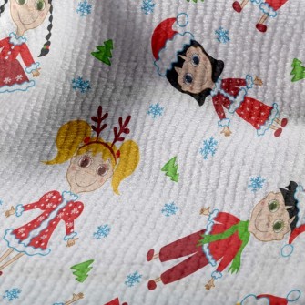 聖誕裝扮小孩毛巾布(幅寬160公分)