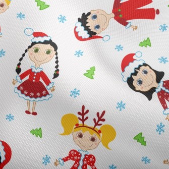 聖誕裝扮小孩雙斜布(幅寬150公分)