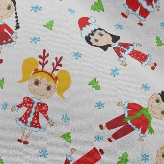 聖誕裝扮小孩雪紡布(幅寬150公分)
