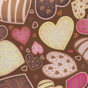 愛心巧克力斜紋布(幅寬150公分)