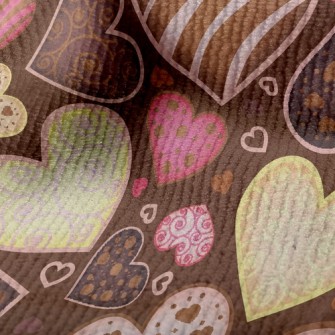 愛心巧克力毛巾布(幅寬160公分)