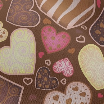 愛心巧克力雪紡布(幅寬150公分)
