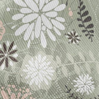 古典鄉村花朵燈芯絨(幅寬150公分)