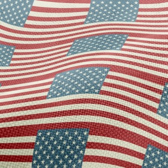 美國國旗線條麻布(幅寬150公分)