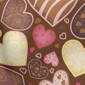愛心巧克力羅馬布(幅寬160公分)