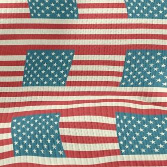 美國國旗線條仿毛衣布(幅寬150公分)