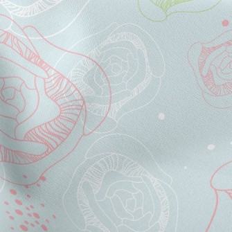 神秘線條玫瑰薄棉布(幅寬150公分)