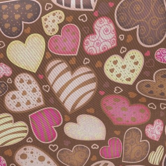 愛心巧克力厚棉布(幅寬150公分)