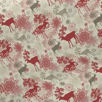 古典聖誕馴鹿厚棉布(幅寬150公分)