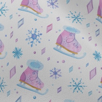 冰冷的滑冰鞋雪紡布(幅寬150公分)