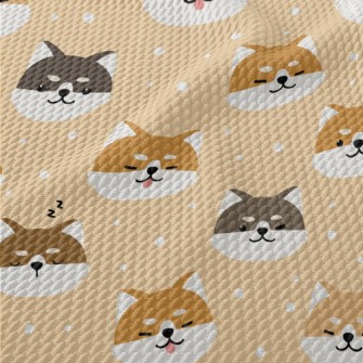 調皮粗眉毛柴犬泡泡布(幅寬160公分)