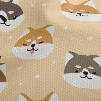 調皮粗眉毛柴犬鳥眼布(幅寬160公分)
