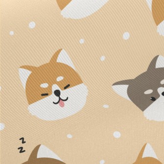 調皮粗眉毛柴犬斜紋布(幅寬150公分)
