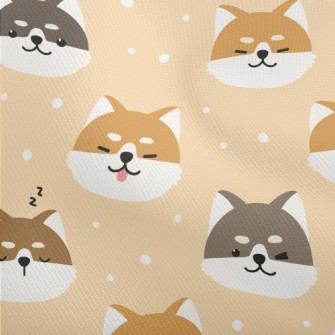 調皮粗眉毛柴犬雙斜布(幅寬150公分)