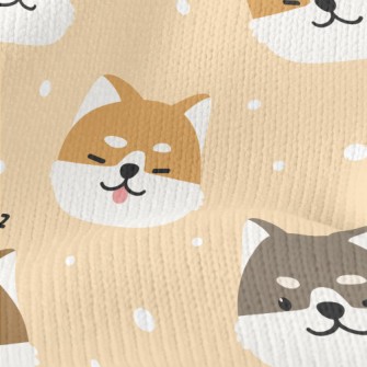 調皮粗眉毛柴犬仿毛衣布(幅寬150公分)