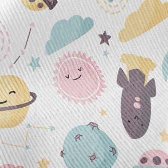 火箭太陽星球燈芯絨(幅寬150公分)