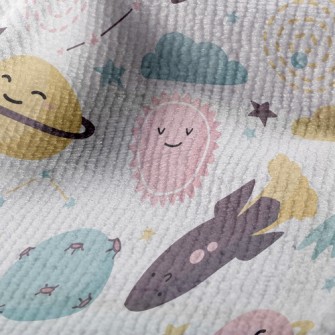 火箭太陽星球毛巾布(幅寬160公分)