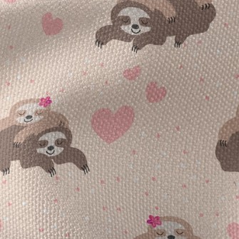 相愛中樹懶情侶帆布(幅寬150公分)