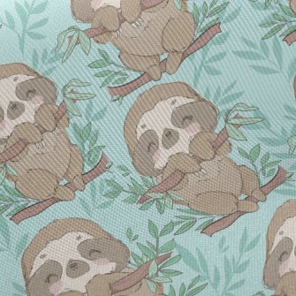 撒嬌可愛小樹懶斜紋布(幅寬150公分)