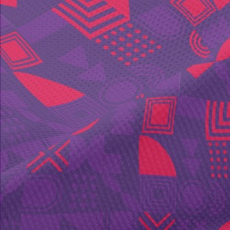 鮮豔幾何形狀圖案高爾布(幅寬180公分)