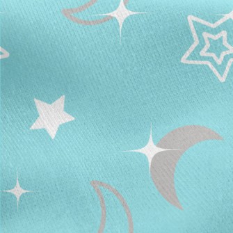 閃亮星星月亮刷毛布(幅寬150公分)