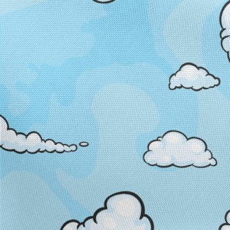 卡通藍色雲朵春亞紡(幅寬160公分)