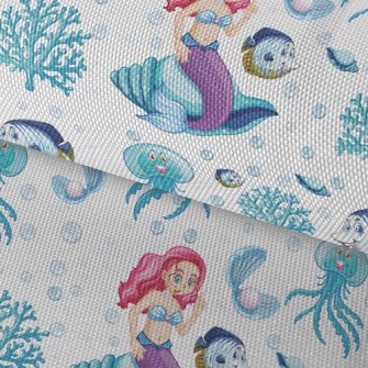 水母小魚美人魚牛津布(幅寬150公分)