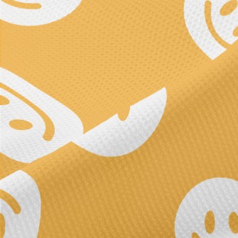 白色微笑表情符號高爾布(幅寬180公分)