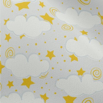 魔法星星與雲朵雪紡布(幅寬150公分)