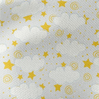 魔法星星與雲朵帆布(幅寬150公分)