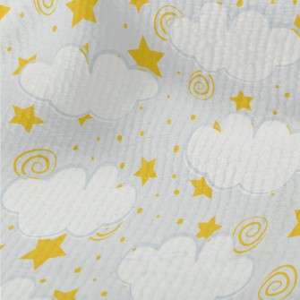 魔法星星與雲朵毛巾布(幅寬160公分)