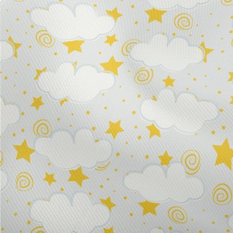魔法星星與雲朵雙斜布(幅寬150公分)