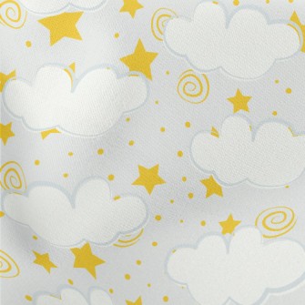 魔法星星與雲朵羅馬布(幅寬160公分)