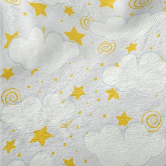 魔法星星與雲朵法蘭絨(幅寬150公分)
