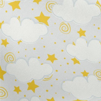 魔法星星與雲朵春亞紡(幅寬160公分)