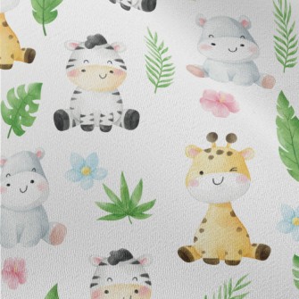 草原動物寶寶雪紡布(幅寬150公分)