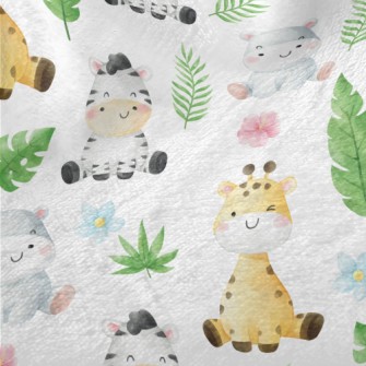 草原動物寶寶法蘭絨(幅寬150公分)