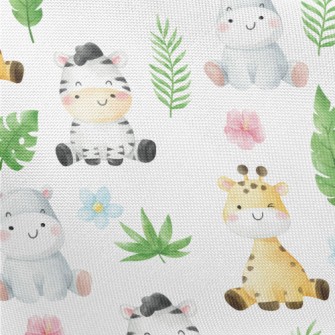 草原動物寶寶春亞紡(幅寬160公分)