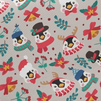聖誕裝扮企鵝斜紋布(幅寬150公分)