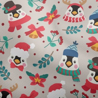 聖誕裝扮企鵝雙斜布(幅寬150公分)