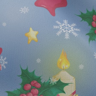 聖誕星星燭光雪紡布(幅寬150公分)