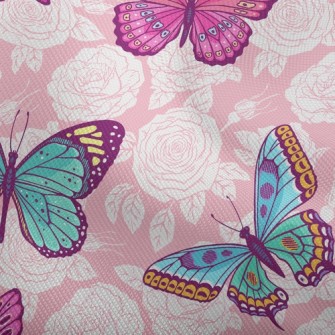 艷麗的蝴蝶雙斜布(幅寬150公分)