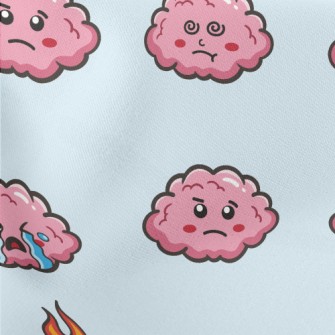 搞笑表情雲朵羅馬布(幅寬160公分)