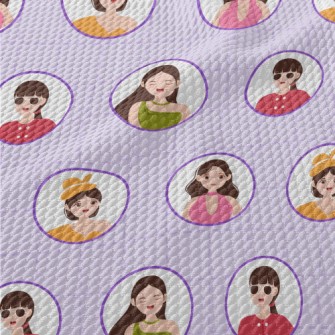 各種可愛時尚女孩泡泡布(幅寬160公分)